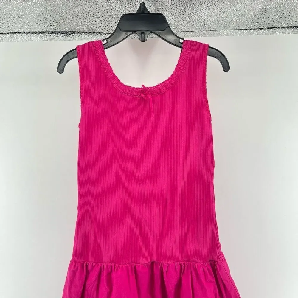 Ralph Lauren Girl’s Pink Sleeveless 100% Cotton Tiered Dress Size 4/5